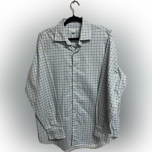 Banana Republic Men’s BU Plaid Green Blue Shirt LS Size Large 16-16 1/2